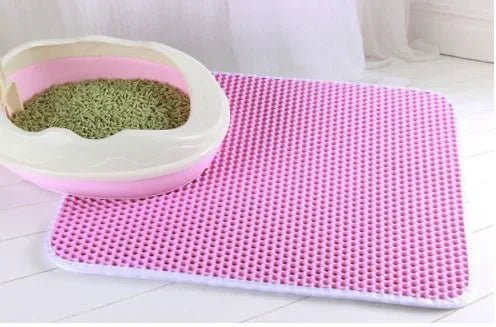 tapis litiere rose