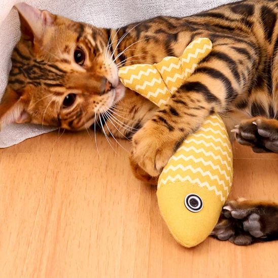 jouet pour chat | Forme de poisson - Les trésors félins