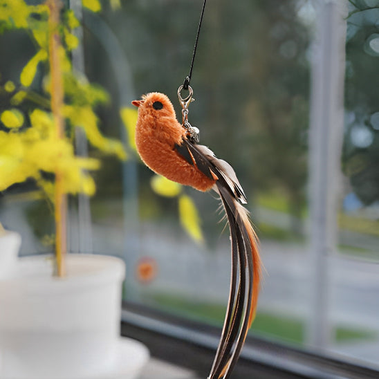 jouets interactifs pour chat oiseau orange