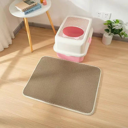 tapis litiere brun